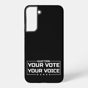 Funda Para Samsung Galaxy S22+ Tu Voto Tu Voz fuente blanca