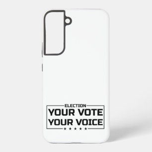 Funda Para Samsung Galaxy S22+ Tu voto tu voz fuente negra