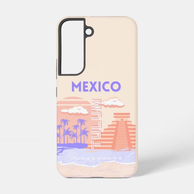 Funda Para Samsung Galaxy Tulum, Viajes, Arte Retro (Reverso )