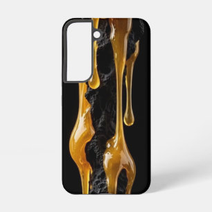 Funda Para Samsung Galaxy S22 Ultra Estrecha Gota de Lava de Miel Dorada