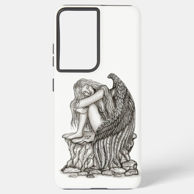 Funda Para Samsung Galaxy Un ángel dormido en la piedra (Reverso )