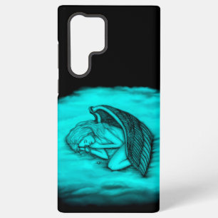 Funda Para Samsung Galaxy S22 Ultra Un ángel durmiente, un diseño negro y verde