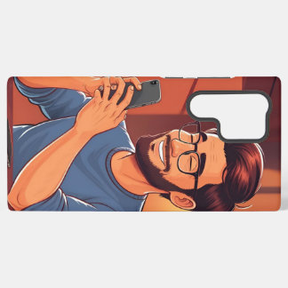 Funda Para Samsung Galaxy S22 Ultra un hombre que tiene un teléfono en la mano cubiert
