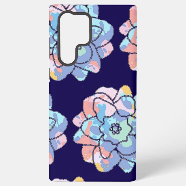 Funda Para Samsung Galaxy Una flor hecha de manchas de pintura (Reverso )