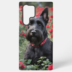 Funda Para Samsung Galaxy S22 Ultra "Una rosa roja para el terrier negro escocés"