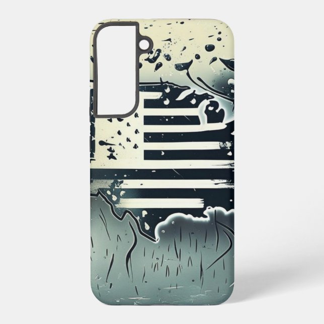 Funda Para Samsung Galaxy USA Map American Flag Phone Case (Reverso )