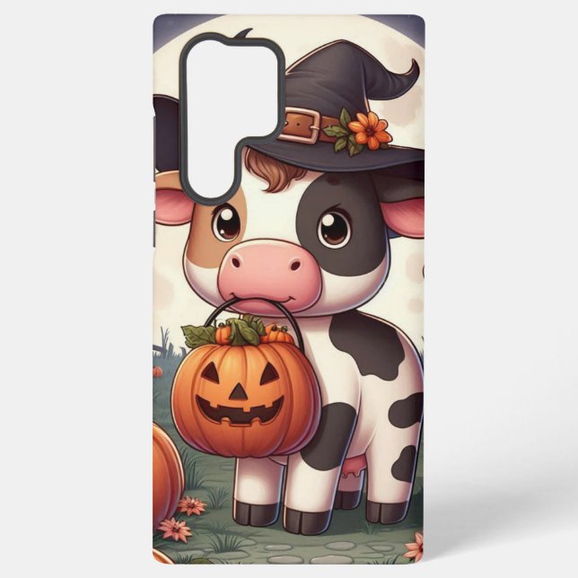 Funda Para Samsung Galaxy Vaca de bruja de Halloween (Reverso )