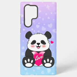 Funda Para Samsung Galaxy S22 Ultra Valentine Panda en el amor Bubblegum