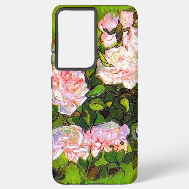 Funda Para Samsung Galaxy Van Gogh sigue con la vida con rosas rosas rosas (Reverso )