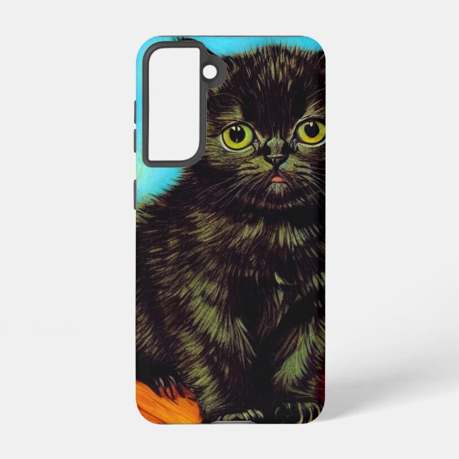 Funda Para Samsung Galaxy Van Gogh Style Pouting Kitten (Reverso )
