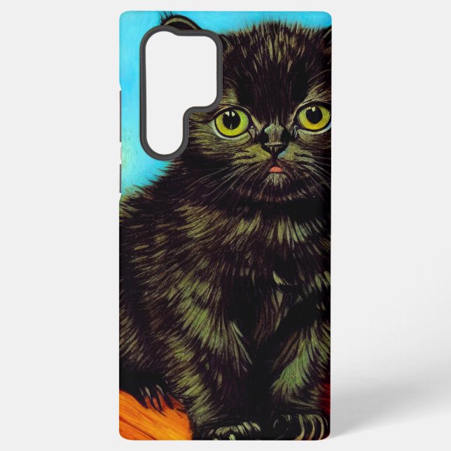Funda Para Samsung Galaxy Van Gogh Style Pouting Kitten (Reverso )