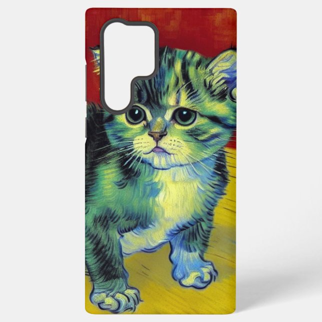 Funda Para Samsung Galaxy Van Gogh Tabby Cat (Reverso )