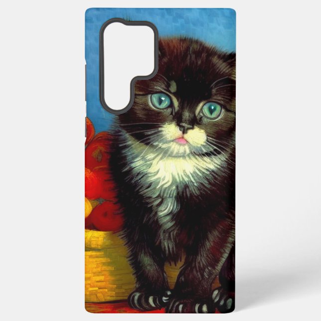 Funda Para Samsung Galaxy Van Gogh Tuxedo Cat (Reverso )