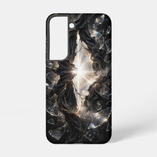 Funda Para Samsung Galaxy S22 Velo Roto de Luz - Lujo en Oro Negro