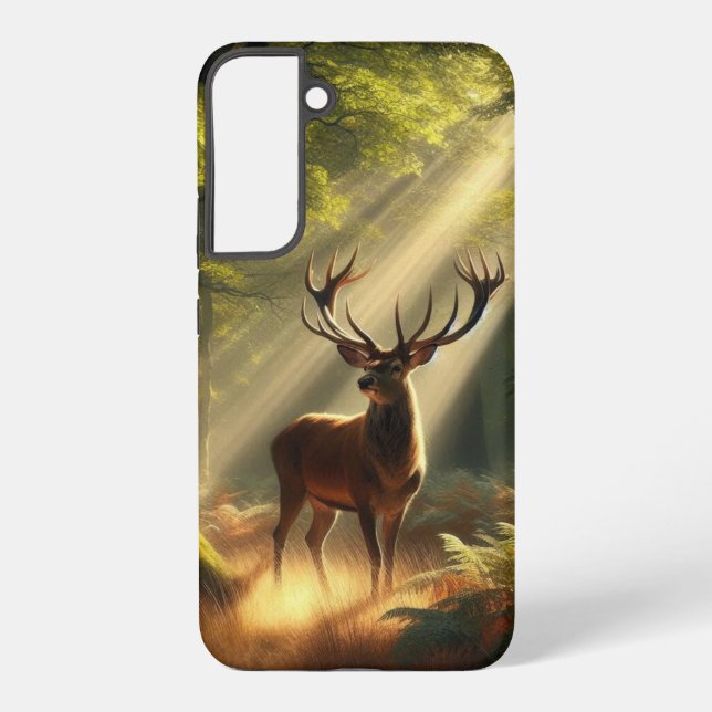 Funda Para Samsung Galaxy Venado en el bosque matutino (Reverso )