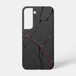 Funda Para Samsung Galaxy S22 Venas Negras y Rojas