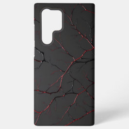 Funda Para Samsung Galaxy S22 Ultra Venas Negras y Rojas