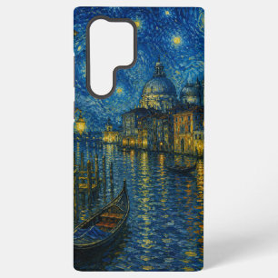 Funda Para Samsung Galaxy S22 Ultra Venecia Canal de noche inspirado en Van Gogh
