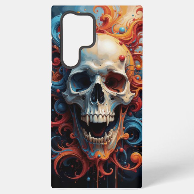 Funda Para Samsung Galaxy Vibrant Skull Kaleidoscope (Reverso )