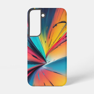 Funda Para Samsung Galaxy S22 Vibrante ráfaga de velocidad Neon Resumen arte de