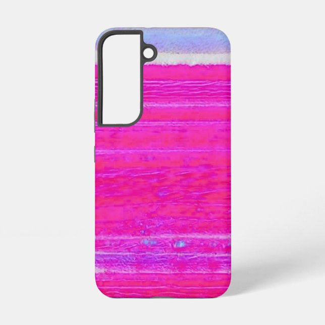 Funda Para Samsung Galaxy Vibrante Resumen de rayas rosadas y moradas arte (Reverso )