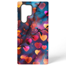 Vibrantes luces de bokeh en forma de corazón - Tel