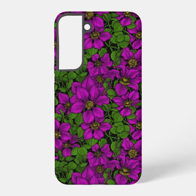 Funda Para Samsung Galaxy Vid de clemátide rosa (Reverso )