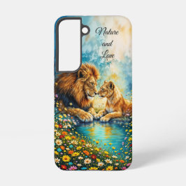Funda Para Samsung Galaxy S22 Vida salvaje León Fantasma arte romántico