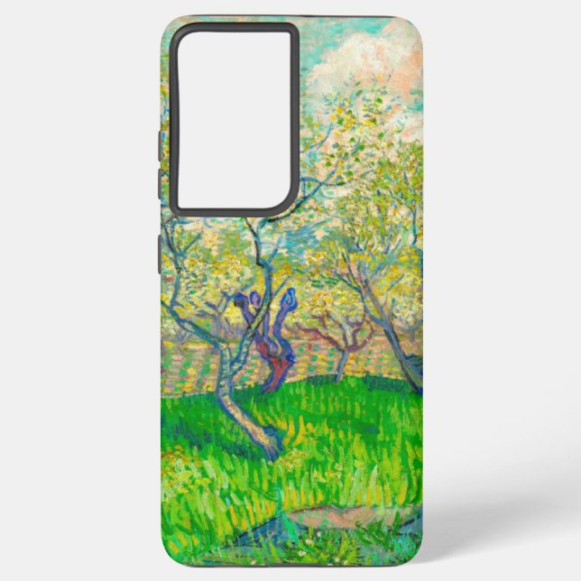 Funda Para Samsung Galaxy Vincent van Gogh Huerto en Flor (Reverso )