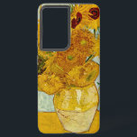 Funda Para Samsung Galaxy S21 Ultra Vincent Van Gogh Sunflowers<br><div class="desc">La base de Vicente Van Gogh con 12 girasoles es una de las famosas series de girasoles de Van Gogh. Este cuadro de girasoles forma parte del segundo conjunto de hermosas pinturas de girasol impresionista de Van Gogh, que creó en 1888. Los girasoles son amarillos con un fondo azul claro....</div>