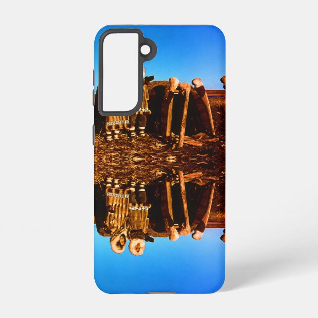 Funda Para Samsung Galaxy Vintage Alaska Fraude eskimo arctic sod igloo (Reverso )