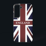 Funda Para Samsung Galaxy S22 Vintage British Union Jack bandera el orgullo ingl<br><div class="desc">La bandera británica vintage de Jack es el orgullo inglés Samsung Galaxy S22 Funda. Diseño de la bandera de Guay UK personalizado con tu texto. Bandera de bandera de Reino Unido,  Gran Bretaña e Inglaterra.</div>