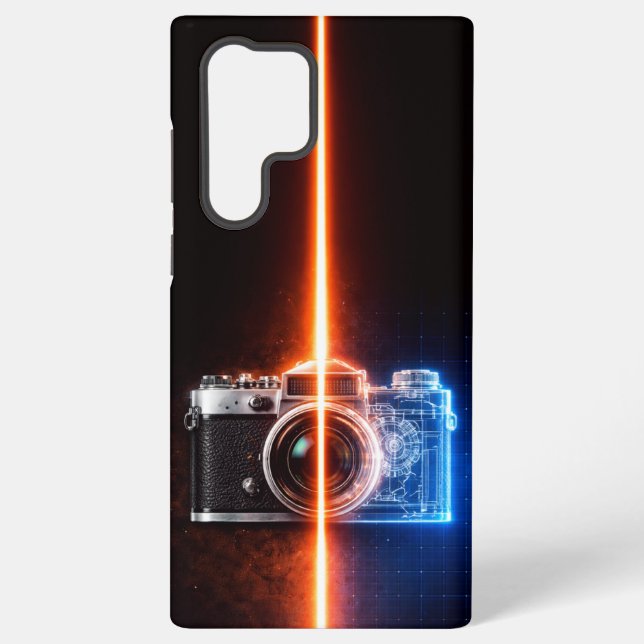 Funda Para Samsung Galaxy Vintage Camera Blueprint (Reverso )