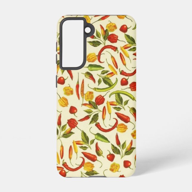Funda Para Samsung Galaxy Vintage Chili Peppers (Reverso )