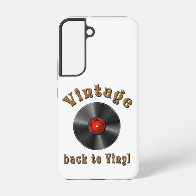 Funda Para Samsung Galaxy Vintage - De vuelta a Vinyl, el registro vuelve (Reverso )