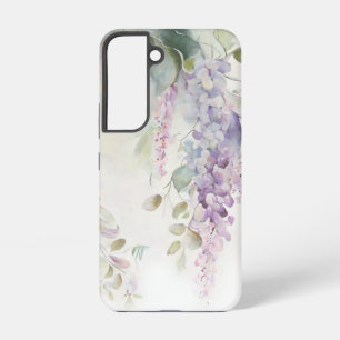 Funda Para Samsung Galaxy S22 Vintage delicada acuarela wisteria púrpura