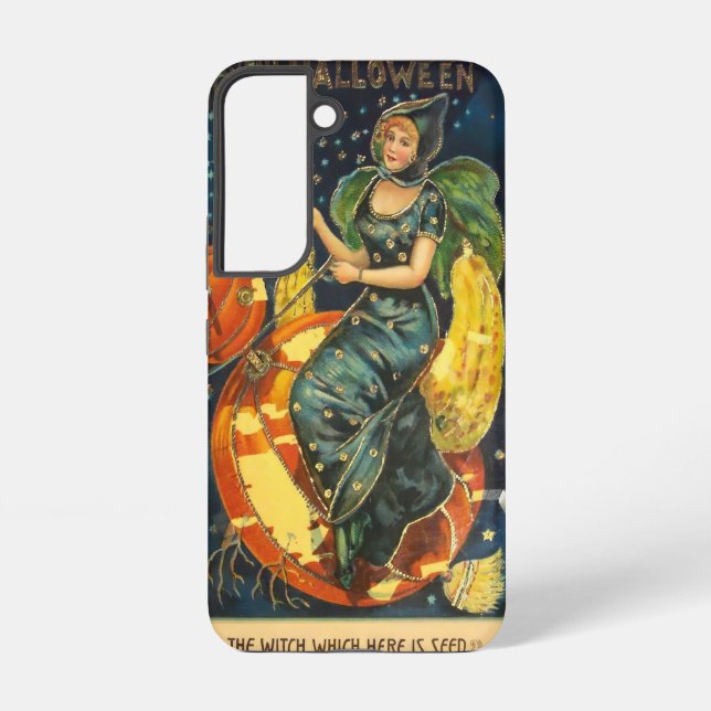 Funda Para Samsung Galaxy Vintage Halloween Witch Poster (Reverso )