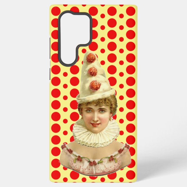 Funda Para Samsung Galaxy Vintage Woman Pierrot (Reverso )