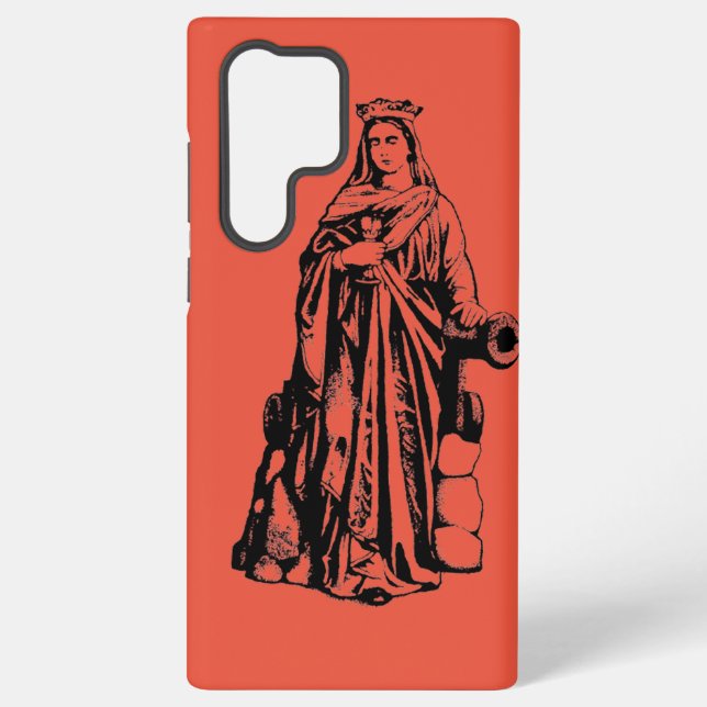 Funda Para Samsung Galaxy Virgen de Santa Bárbara y mártir (Reverso )