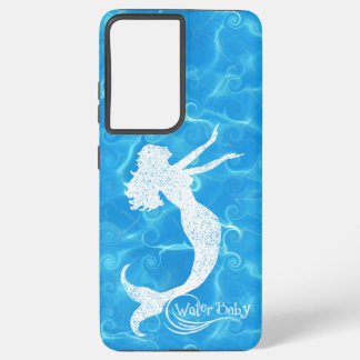 Funda Para Samsung Galaxy S21+ Water Baby Mermaid Wave Case