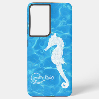 Funda Para Samsung Galaxy S21+ Water Baby Seahorse Wave Case