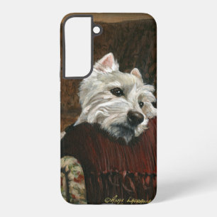 Funda Para Samsung Galaxy S22+ Westie relajado en sofá