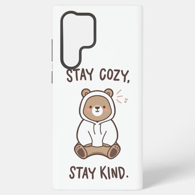 Funda Para Samsung Galaxy Whimsical Bear with Positive Kindness Quote (Reverso )