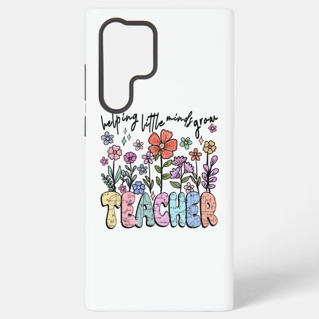 Funda Para Samsung Galaxy Whimsical Floral Garden Teacher (Reverso )