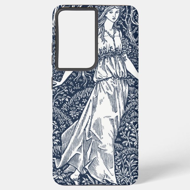 Funda Para Samsung Galaxy William Morris Lady En el bosque (Reverso )