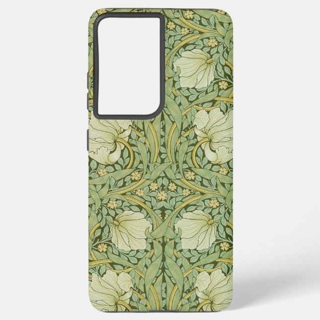 Funda Para Samsung Galaxy William Morris Pimpernel Floral Blue Wallpaper (Reverso )