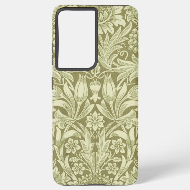 Funda Para Samsung Galaxy William Morris Sunflower Green Flower (Reverso )