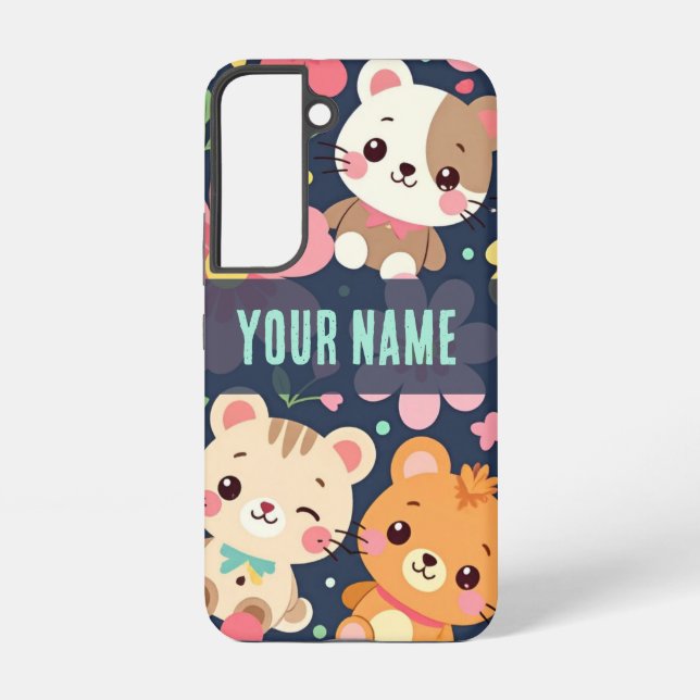 Funda Para Samsung Galaxy Woodland Friends Parade | Cute Animal Pattern (Reverso )