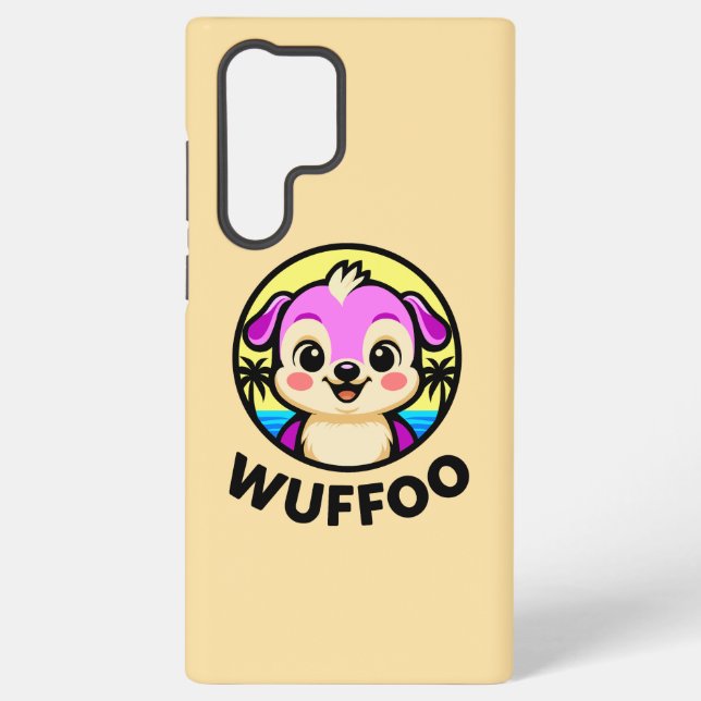 Funda Para Samsung Galaxy Wuffoo Adventures Cute Kawaii Puppy animation logo (Reverso )