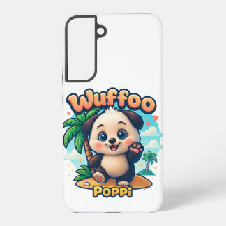 Funda Para Samsung Galaxy S22+ Wuffoo Poppi Cute Kawaii Puppy Tropical Island